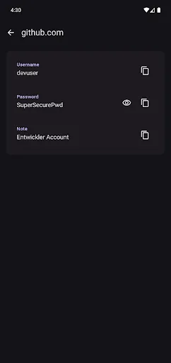 Passwords Android app screenshot 6