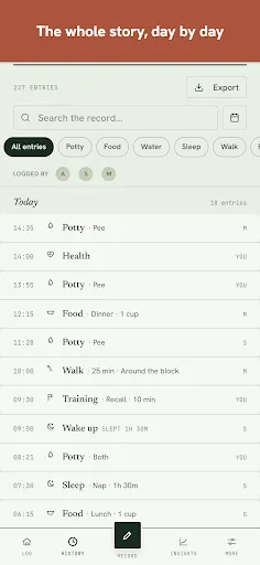 PawLog: Family Dog Care Android app screenshot 3