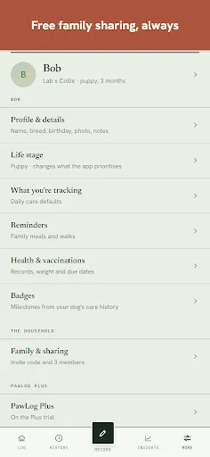 PawLog: Family Dog Care Android app screenshot 6