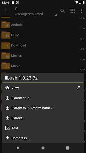 ZArchiver Android app screenshot 2