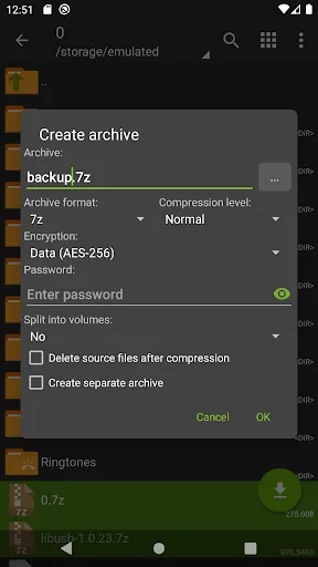 ZArchiver Android app screenshot 4