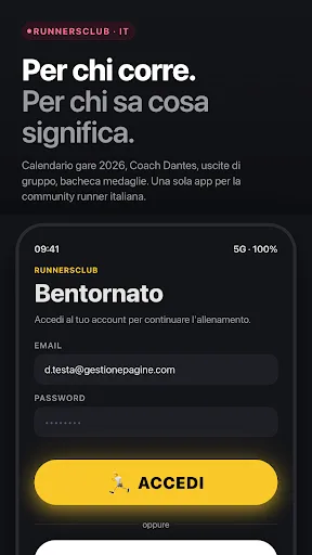 RunnersClub Android app screenshot 1
