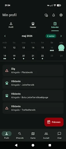 Eftersök Android app screenshot 2