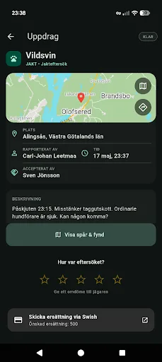 Eftersök Android app screenshot 3