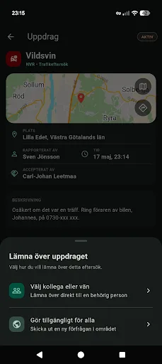 Eftersök Android app screenshot 5
