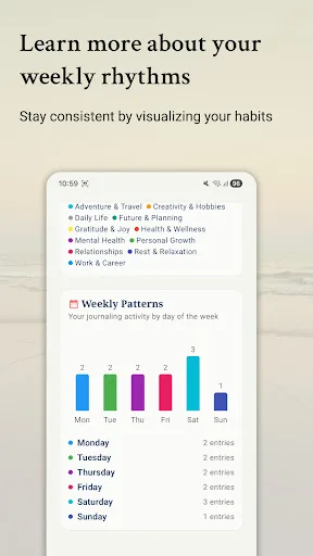 Three – Data-driven journaling Android app screenshot 6