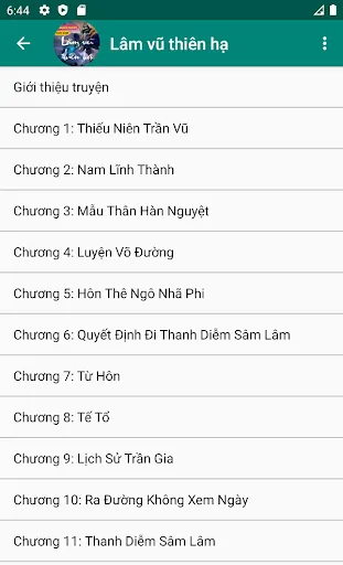 Lam vu thien ha - Tien hiep Android app screenshot 1