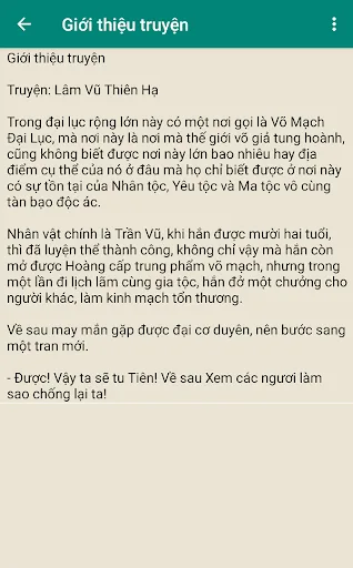 Lam vu thien ha - Tien hiep Android app screenshot 3