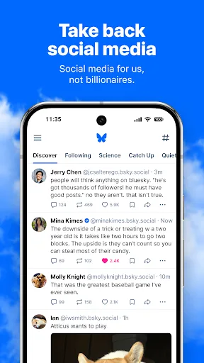 Bluesky Android app screenshot 1